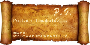 Pellach Immakuláta névjegykártya